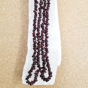 Real Garnet Long Necklace 38 Christmas Stocking Stuffers Gift Idea